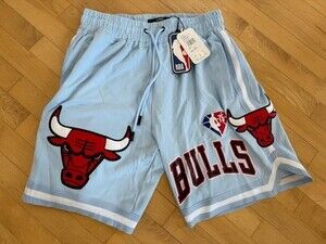 NWT NBA Chicago Bulls Pro Standard Men’s Light Blue Shorts Size XL Embroidered
